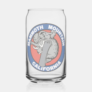 Vintage Mammoth Mountain Ski Area in Californië Blikvorm Glas