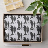 Vintage Manat Silhouet Tekening Zwart Tissuepapier (Geschenk)