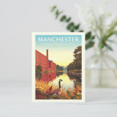 Vintage Manchester New Hampshire Briefkaart (Staand voorkant)