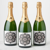 vintage mandala champagnefleslabel sparkling wijnetiket (Flessen)