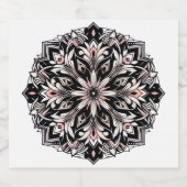 vintage mandala champagnefleslabel sparkling wijnetiket (Enkel label)