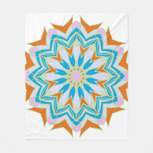 Vintage mandala, Floral mandala. Oriental mandala. Fleece Deken