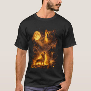 Vintage Maneschijn Hond Grappige Corgi Huilend naa T-shirt