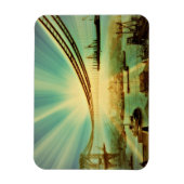 Vintage Manhattan Bridge Digitale Kunst Magneet (Verticaal)