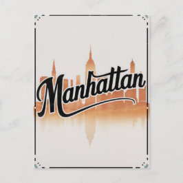 Vintage Manhattan NYC Briefkaart