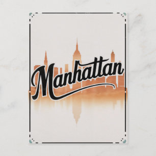 Vintage Manhattan NYC Briefkaart