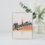 Vintage Manhattan NYC Briefkaart (Staand voorkant)