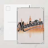Vintage Manhattan NYC Briefkaart (Voorkant / Achterkant)