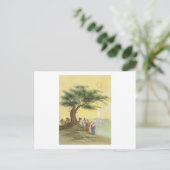 Vintage Mannen met kerstmis Feestdagenkaart (Staand voorkant)