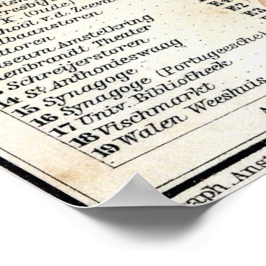 Vintage Map of Amsterdam (1905) Poster (Hoek)