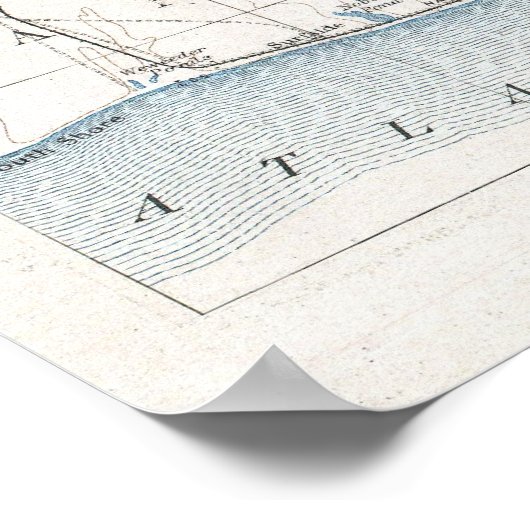 Vintage Map of Nantucket (1919) Poster (Hoek)