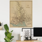 Vintage Map of Oslo Norway (1881) Poster (Thuiskantoor)