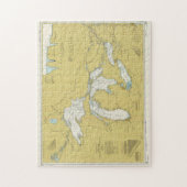 Vintage Map of The Great Lakes (1979) Legpuzzel (Verticaal)