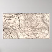Vintage Map of Yosemite 1876 Poster (Voorkant)