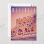 Vintage Marathon Texas Travel Briefkaart (Voorkant / Achterkant)