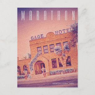 Vintage Marathon Texas Travel Briefkaart