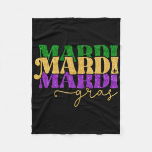Vintage Mardi Gras Festival New Orleans Dames Here Fleece Deken