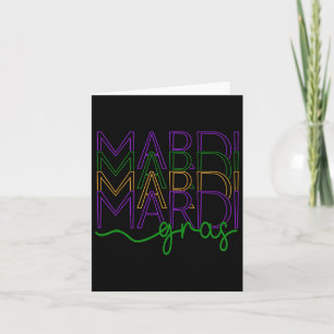 Vintage Mardi Gras Festival New Orleans Dames Kaart