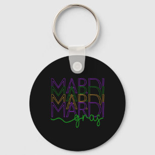 Vintage Mardi Gras Festival New Orleans Dames Sleutelhanger