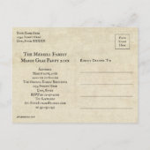 Vintage Mardi Gras Fleur de Lis Briefkaart (Achterkant)