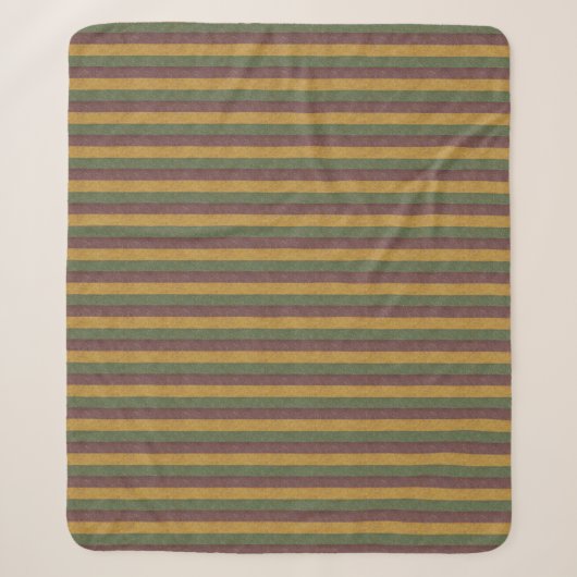 Vintage Mardi Gras gestreept Sherpa Deken (Voorkant)