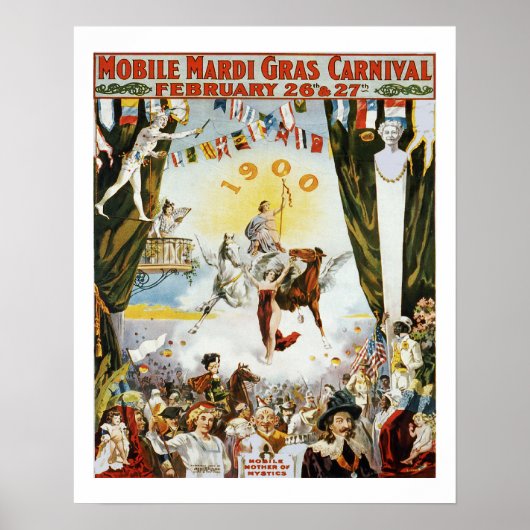 Vintage Mardi Gras Poster (Voorkant)