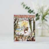 Vintage Mardi Gras Poster Briefkaart (Staand voorkant)