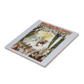 Vintage Mardi Gras Poster Tegeltje (Zijkant)