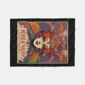 Vintage Mardi Gras Vrouwen  Fleece Deken (Voorkant (Horizontaal))