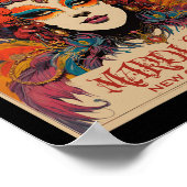Vintage Mardi Gras Vrouwen  Poster (Hoek)