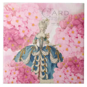 Vintage Marie Antoinette Ceramic Tile Tegeltje