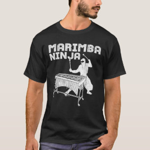 Vintage Marimba Grappige Ninja Percussie Marching T-shirt