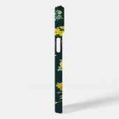 Vintage marineblauw gepersonaliseerd bloemmotief m Case-Mate iPhone case (Achterkant / Rechts)