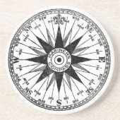 Vintage Mariner's Compass onderzetter (Voorkant)