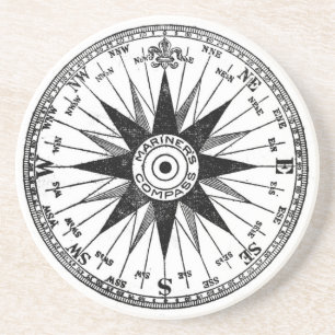 Vintage Mariner's Compass onderzetter