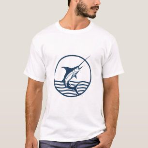 Vintage Marlin Vislogo - Retro Zoutwatervis T-shirt