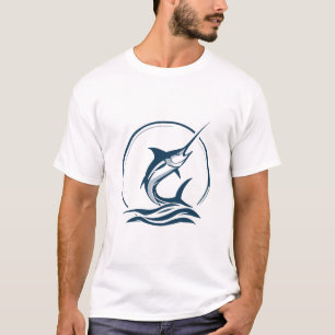 Vintage Marlin Vislogo - Retro Zoutwatervis T-shirt