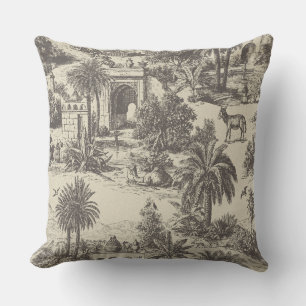 Vintage Marokkaanse toile kameel oase palmboom Kussen