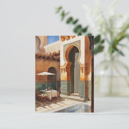 Vintage Marokko Briefkaart (Staand voorkant)