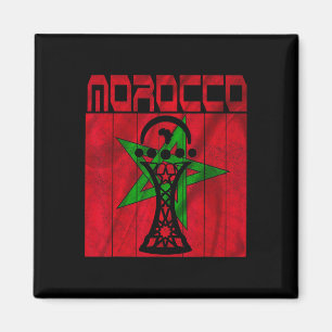 Vintage Marokko, Ik hou van Marokko Kaart Marokko  Magneet