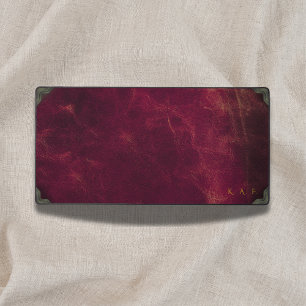 Vintage Maroon Leren Uitzicht Gepersonaliseerd Bureaumat