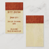 Vintage Maroon Visitekaartje (Voorkant / Achterkant)