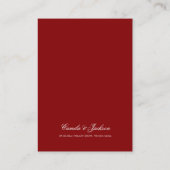 Vintage Maroon Wedding Details Qr Code Informatiekaartje (Achterkant)