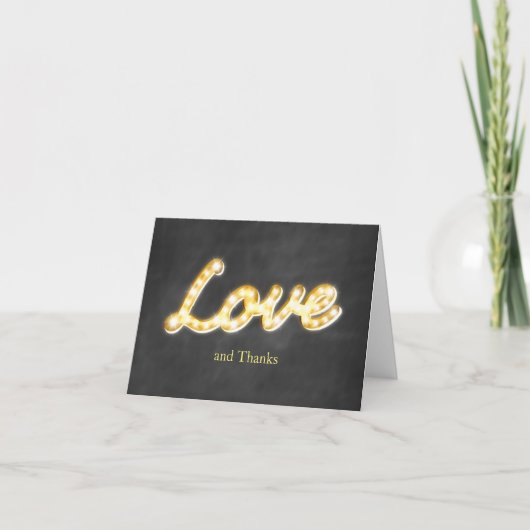Vintage Marquee Lights Bedankkaart - schoolbord (Voorkant)