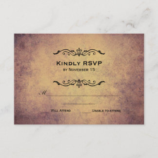 Vintage Marquis Wedding RSVP Kaartje