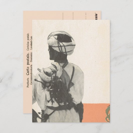 Vintage Marrakesh, Maroc, ARab guard Briefkaart (Voorkant / Achterkant)