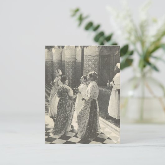 Vintage Marrakesh, Maroc, Dames Briefkaart (Staand voorkant)