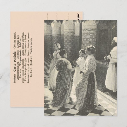 Vintage Marrakesh, Maroc, Dames Briefkaart (Voorkant / Achterkant)