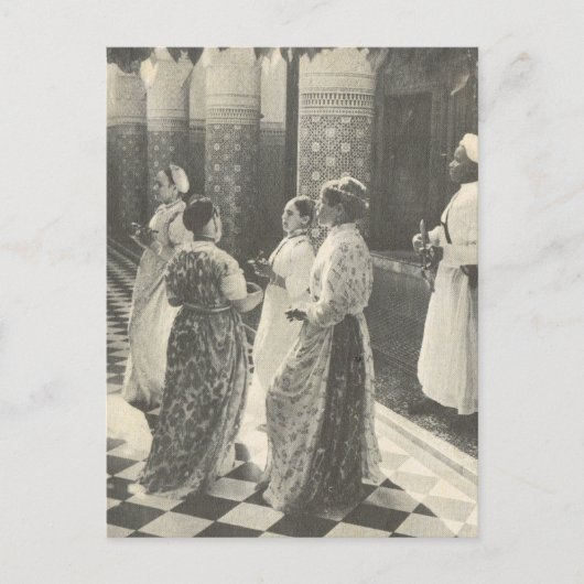 Vintage Marrakesh, Maroc, Dames Briefkaart (Voorkant)