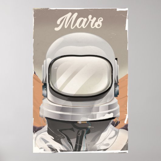 Vintage Mars Astronaut Poster (Voorkant)